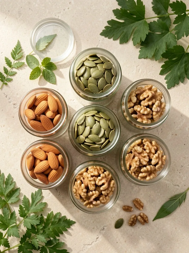 Semillas y frutos secos para energía